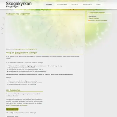 Skogakyrkan startsida 2021