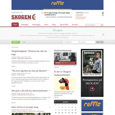 www.skogen.se startsida 2013