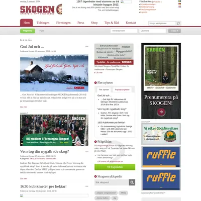 www.skogen.se startsida 2014
