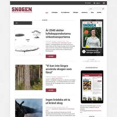 www.skogen.se startsida 2018