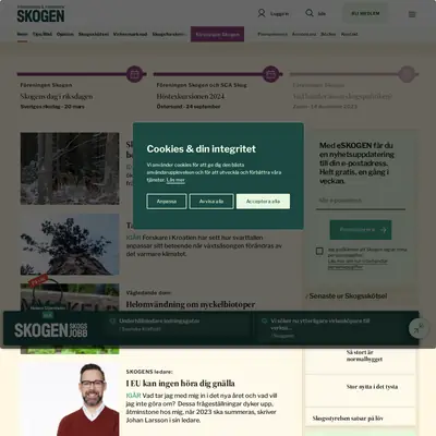 www.skogen.se startsida 2024