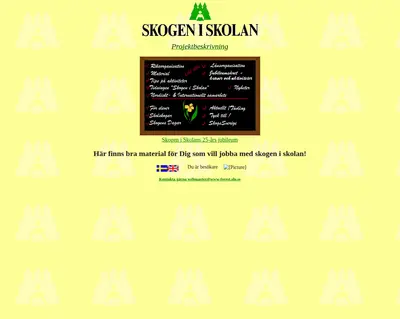 www.skogeniskolan.se startsida 1999
