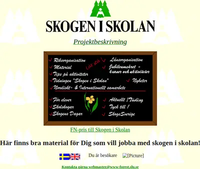 www.skogeniskolan.se startsida 2000
