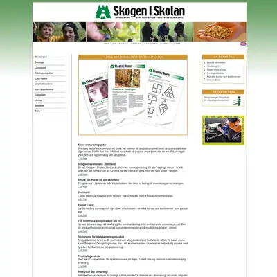 www.skogeniskolan.se startsida 2010