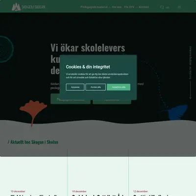 www.skogeniskolan.se startsida 2026