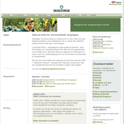www.skogforsk.se startsida 2007