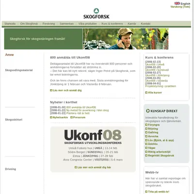 www.skogforsk.se startsida 2008
