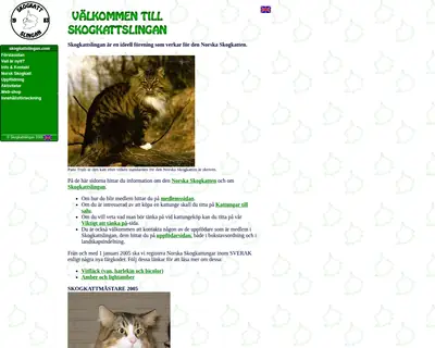 www.skogkattslingan.com startsida 2006