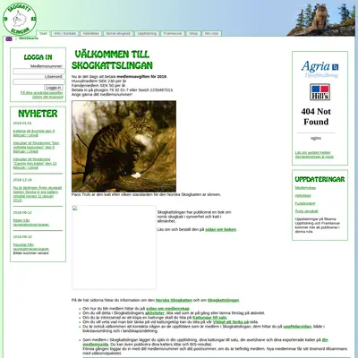 www.skogkattslingan.com startsida 2019