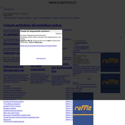 Skogsaktuellt startsida 2009