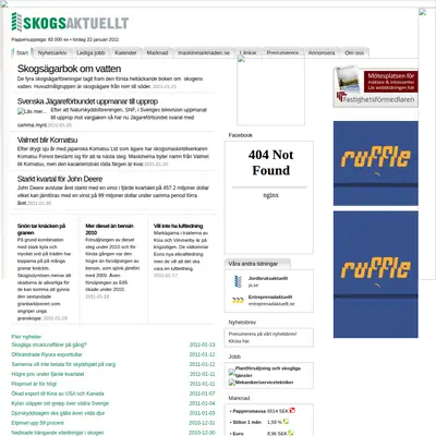 Skogsaktuellt startsida 2011
