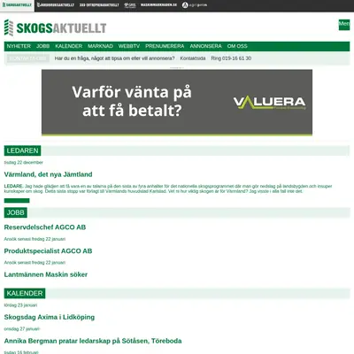 Skogsaktuellt startsida 2016