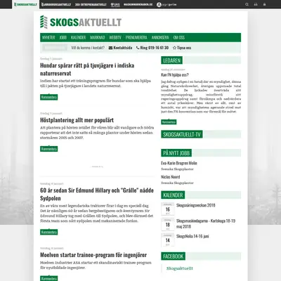 Skogsaktuellt startsida 2018