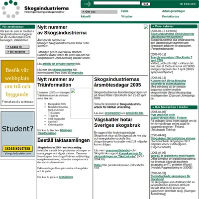 Skogsindustrin startsida 2005