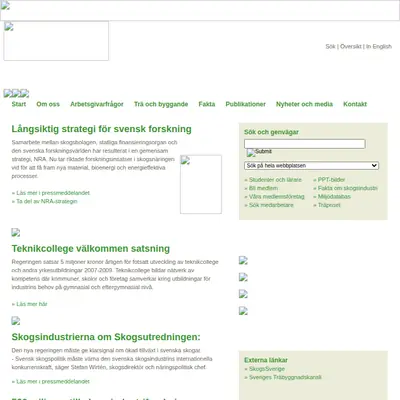 Skogsindustrin startsida 2006
