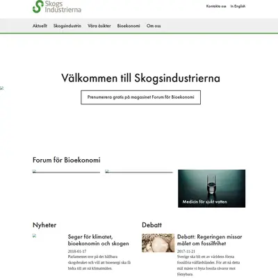 Skogsindustrin startsida 2018