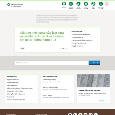 www.skogskunskap.se startsida 2016