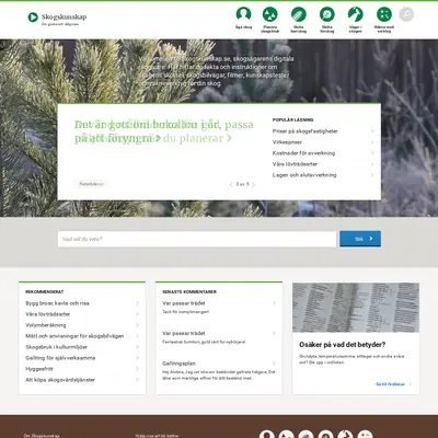 www.skogskunskap.se startsida 2018