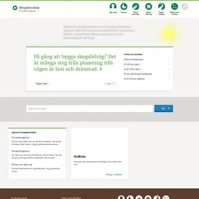 www.skogskunskap.se startsida 2020
