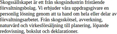 www.skogssallskapet.se startsida 1998