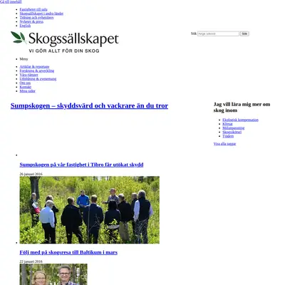 www.skogssallskapet.se startsida 2016
