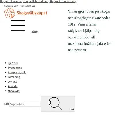 www.skogssallskapet.se startsida 2021
