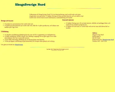 skogssverige.se startsida 1996