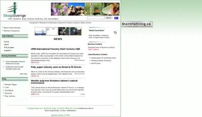 skogssverige.se startsida 2006
