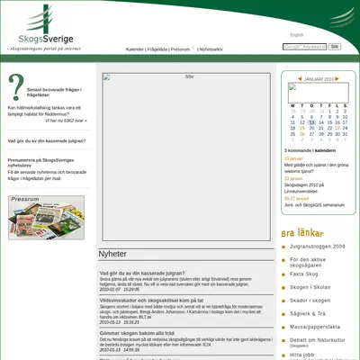 skogssverige.se startsida 2010