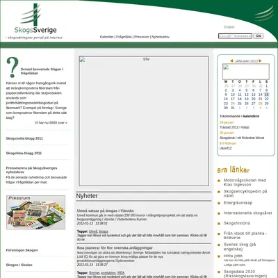 skogssverige.se startsida 2012