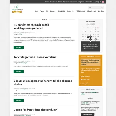 skogssverige.se startsida 2016