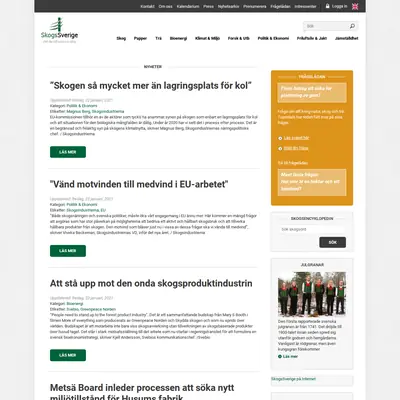 skogssverige.se startsida 2021