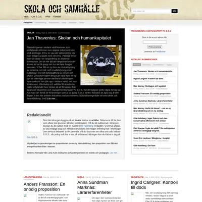 Skola och Samhälle startsida 2010