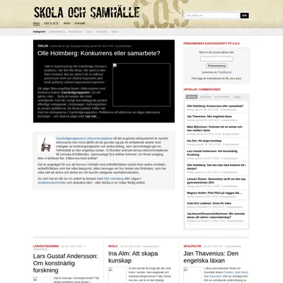 Skola och Samhälle startsida 2011