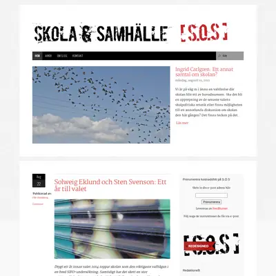 Skola och Samhälle startsida 2013