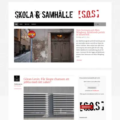Skola och Samhälle startsida 2014