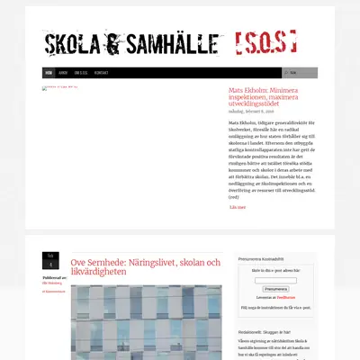 Skola och Samhälle startsida 2016