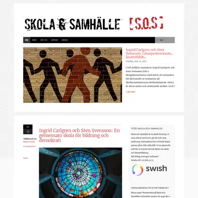 Skola och Samhälle startsida 2017