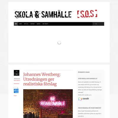 Skola och Samhälle startsida 2020