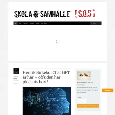 Skola och Samhälle startsida 2023