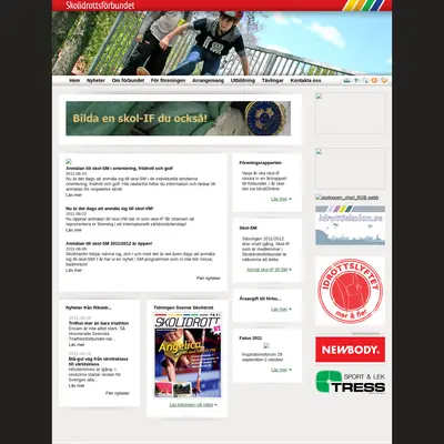 Svensk Skolidrott startsida 2010