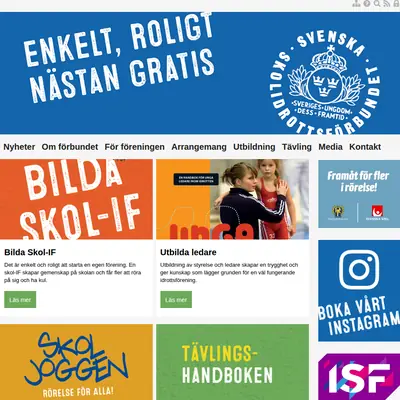 Svensk Skolidrott startsida 2019