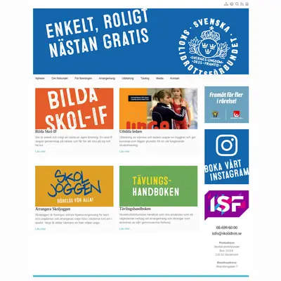 Svensk Skolidrott startsida 2020