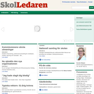 Skolledaren startsida 2016