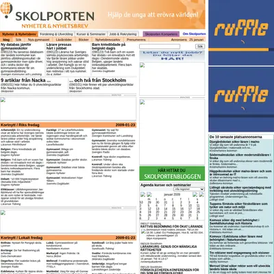www.skolporten.se startsida 2009