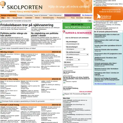 www.skolporten.se startsida 2010
