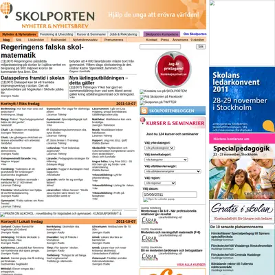 www.skolporten.se startsida 2011