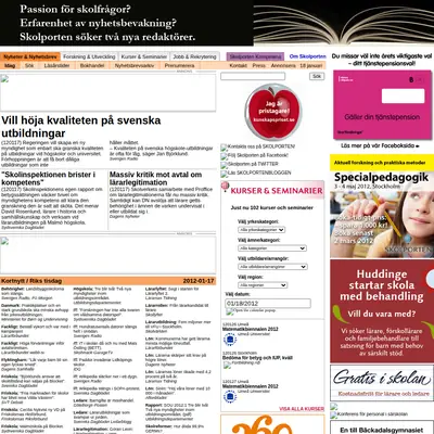 www.skolporten.se startsida 2012