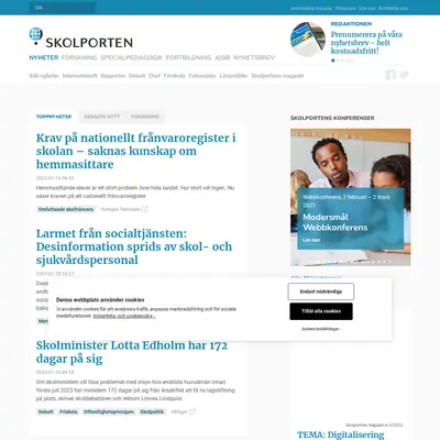 www.skolporten.se startsida 2023
