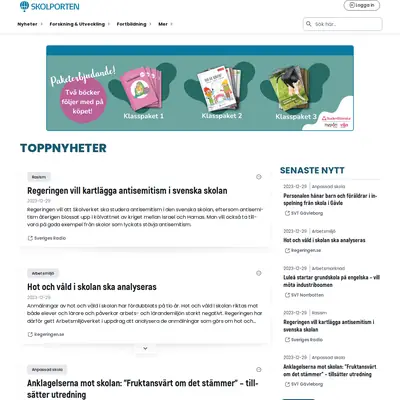 www.skolporten.se startsida 2024